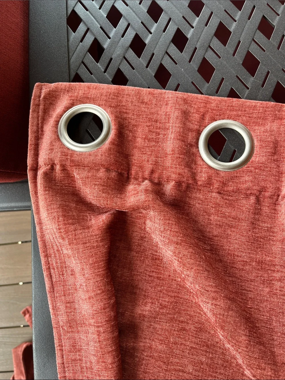 Broyhill Legacy Rust Textured Grommet Curtain Panels Set of 2 36” x 82”